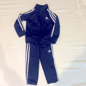 Adidas navy toddler tracksuit
